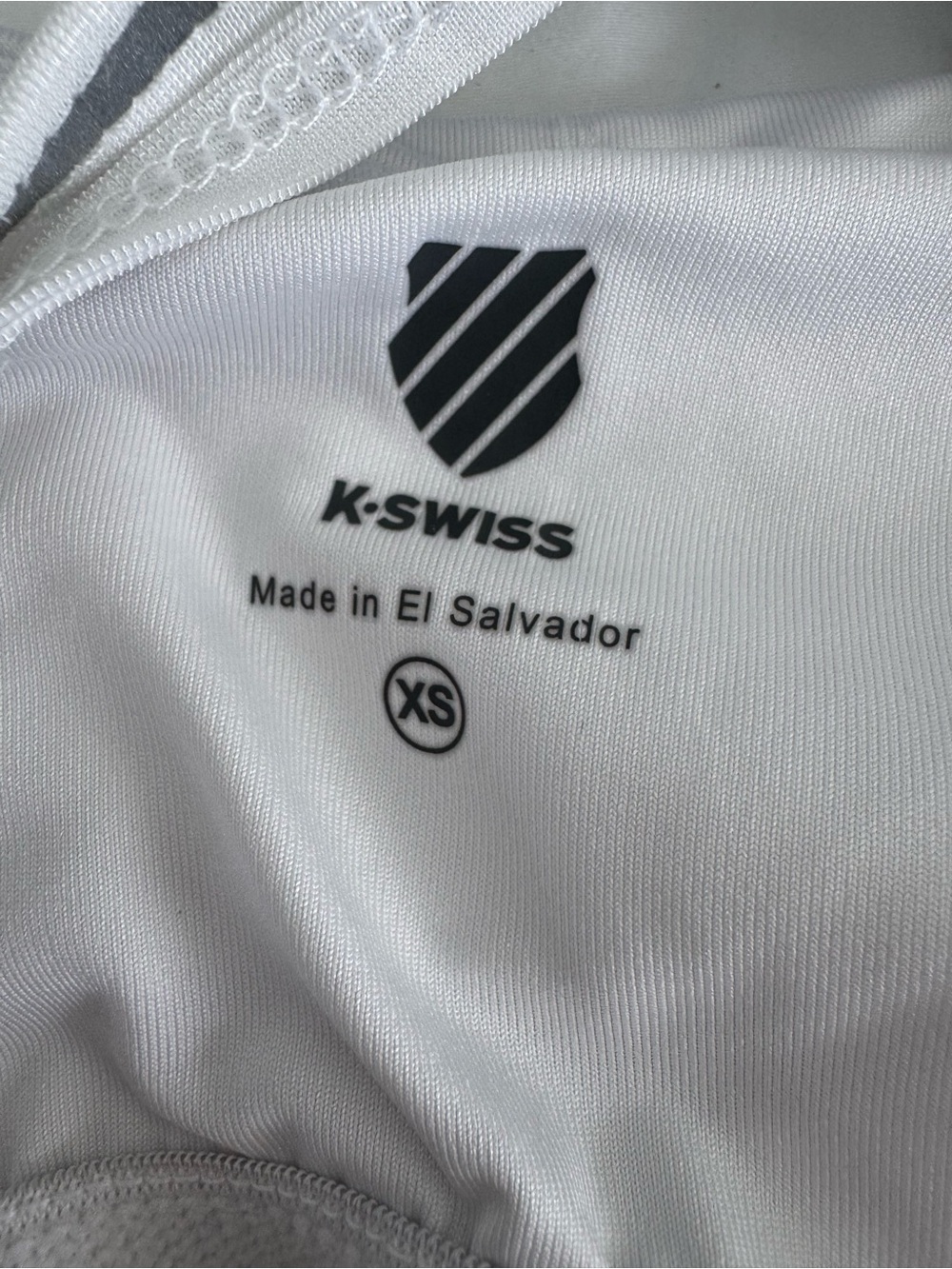 K-Swiss White Tennis Dress with Pink & Blue Trim - Picture 3 of 6